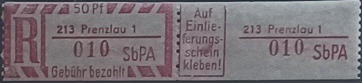 Se-tenant, SbPÄ, Germany, Democratic Republic,  , Letters (Alphabet), Numbers