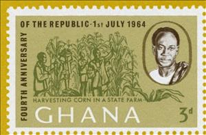 Stamp, Agriculture, Ghana,  , Agriculture, Anniversaries and Jubilees, Famous People, Heads of State, Politicians