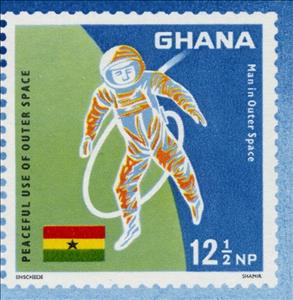 Stamp, Astronaut, Ghana,  , Astronauts, Outer Space