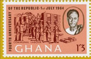 Stamp, Charitable Work, Ghana,  , Anniversaries and Jubilees, Charity, Famous People, Heads of State