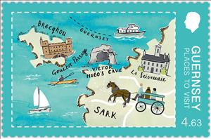 Stamp, Sark and Brecqhou, Guernsey,  , Maps, Tourism