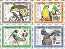 Se-tenant, Australia - Birds, Guinea,  , Animals (Fauna), Birds, Parrots