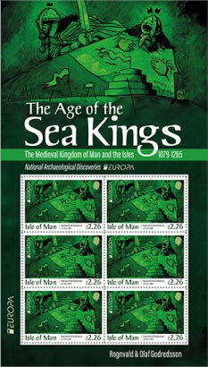 Mini Sheet, Rognvald and Olaf Godredsson, Isle of Man,  , Battle, C.E.P.T. / Europe, Kings, Middle Ages