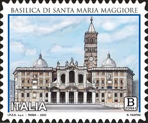 Stamp, Basilica of Santa Maria Maggiore, Italy,  , Churches - Cathedrals - Basilicas - Chapels