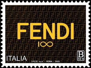 Stamp, Fendi Fashion House, Centenary, Italy,  , Anniversaries and Jubilees, Economy, Fashion, Textile