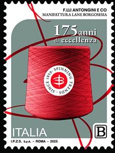 Stamp, Fratelli Antongini e Co, 175 Years, Italy,  , Anniversaries and Jubilees, Economy, Textile