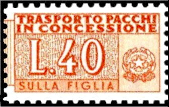 Parcel Post Concession-Wmk. stars I, laid paper-Right part