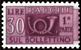 Stamp, Post Horn - Wmk. stars II 65° - 2nd issue - 1st part, Italy,  , Musical Instruments, Post Horns, Postal Services