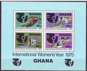 Souvenir Sheet, Sheet of 4, Ghana,  