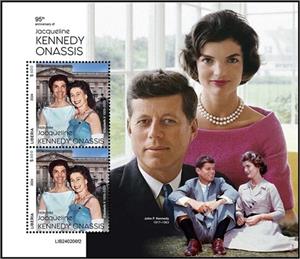 Souvenir Sheet, Jacqueline Kennedy Onassis (1929-1994), Liberia,  , Anniversaries and Jubilees, Famous People