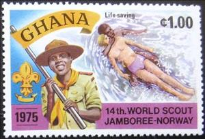 Stamp, Life Saving,Swimmers, Ghana,  , Scouting
