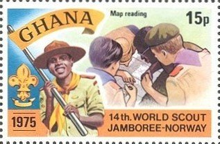 Stamp, Reading Map, Ghana,  