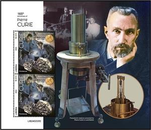 Souvenir Sheet, Pierre Curie (1859–1906), Liberia,  , Anniversaries and Jubilees, Physicists