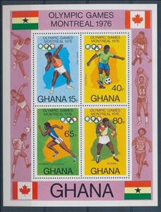 Souvenir Sheet, Sheet of 4, Ghana,  , Sport, Olympic Games