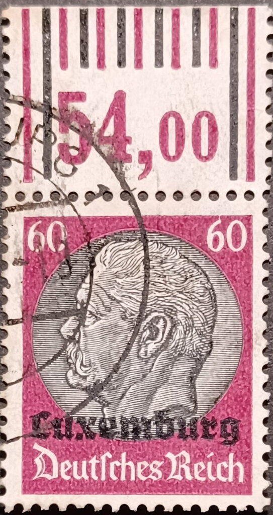 Overprint LUXEMBURG Over Hindenburg