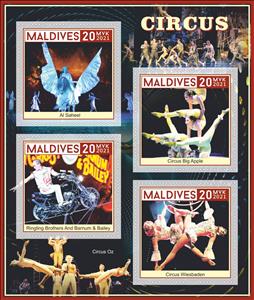 Mini Sheet, Circus, Maldives,  , Circus