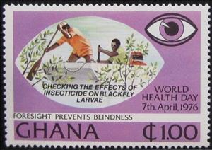 Stamp, Black Fly Larvae, Ghana,  , Healthcare