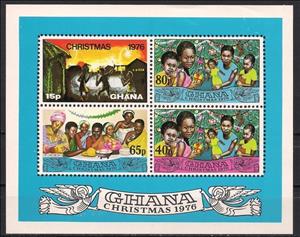 Souvenir Sheet, Sheet of 4, Ghana,  , Christmas
