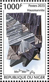 Stamp, Hausmannite, Niger,  , Minerals, Stones