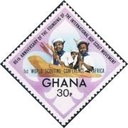 Stamp, Overprinted, Ghana,  