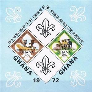 Souvenir Sheet, Overprinted, Ghana,  , Scouting