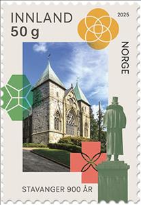 Stamp, Stavanger Cathedral, Norway,  , Churches - Cathedrals - Basilicas - Chapels, Townscapes / City Views