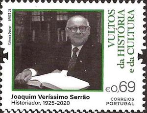 Stamp, Joaquim Veríssimo Serrão, Historian, Portugal,  , Famous People, Historians