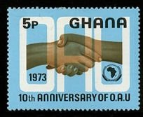 Stamp, Clasping Hands, Ghana,  