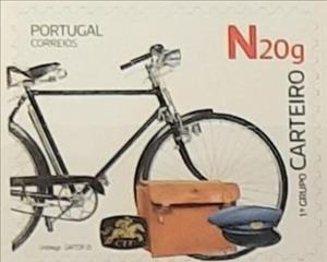 Stamp, Postman's Bicycle, Portugal,  , Bicycles