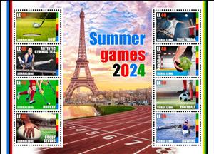 Mini Sheet, 2024 Summer Olympic Games, Paris, Sierra Leone,  , Sports