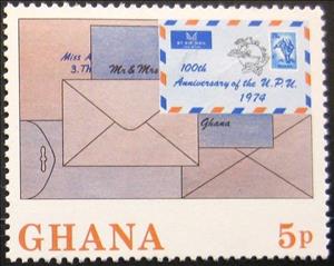 Stamp, Various Envelopes, Ghana,  , UPU, Stamps, Rabbits, Letters (Mail), Anniversaries and Jubilees