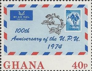 Stamp, Airmail Envelope, Ghana,  , UPU, Stamps, Rabbits, Anniversaries and Jubilees