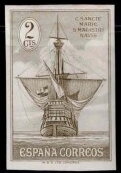 Stamp, Discovery of America, Spain,  , Discoveries, Expeditions, Sailing Ships, Ships