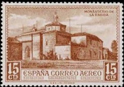 Stamp, Discovery of America, Spain,  , Buildings, Discoveries, Expeditions, Monasteries and Convents