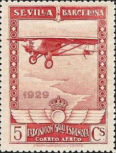 Stamp, Sevilla and Barcelona Exhibitions, Spain,  , Aircraft, Aviation, Expositions