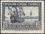 Stamp, Sevilla and Barcelona Exhibitions, Spain,  , Expositions, Sailing Ships, Ships, Special Occasions
