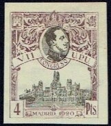 Stamp, VIIth Universal Postal Union Congress, Spain,  , Buildings, Conferences, Famous People, Heads of State, Kings, Post Offices, Royalty, U.P.U.