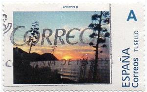 Stamp, Ocaso en la playa, Spain,  , Beaches, Sunsets / Sunrises
