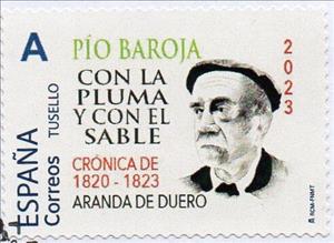 Stamp, Pio Baroja - Con la pluma y con el sable, Spain,  , Anniversaries and Jubilees, Literary People (Poets and Writers)