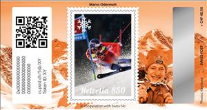 Souvenir Sheet, Marco Odermatt, Switzerland,  , Athletes, Cryptostamps, Winter Sports