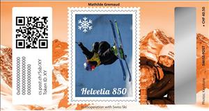 Souvenir Sheet, Mathilde Gremaud, Switzerland,  , Athletes, Cryptostamps, Winter Sports