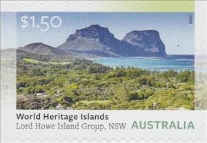 Stamp, Lord Howe Island Group, New South Wales, Australia,  , Islands, Landscapes, UNESCO World Heritage Sites
