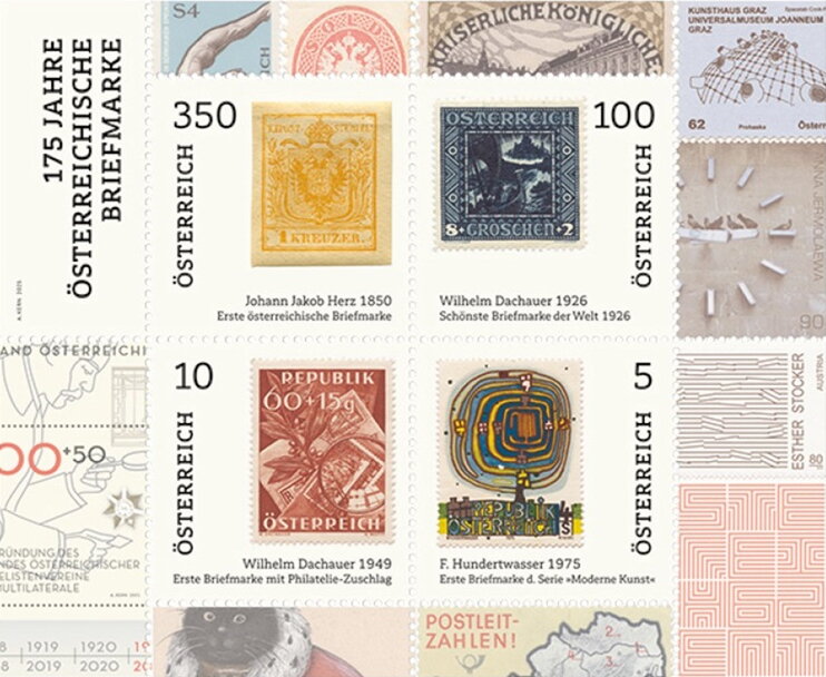 First Austrian Postage Stamp, 175 Years