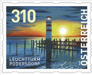Stamp, Podersdorf Lighthouse, Austria,  , Lighthouses
