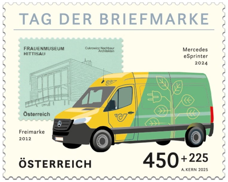 Stamp Day 2025 : Stamp of 2012 and Merceded eSprinter
