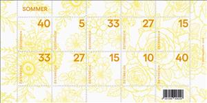 Mini Sheet, Summer Stamps : Flowers, Austria,  , Flowers, Plants (Flora)