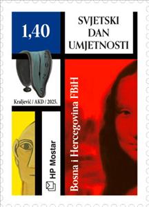 Stamp, Art Day, Bosnia and Herzegovina, Croatian Admin,  , Art