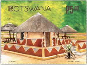 Stamp, Lekgapho House Decoration, Botswana,  , Crafts