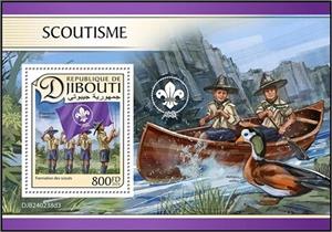 Souvenir Sheet, Scouting, Djibouti,  , Organizations, Scouting