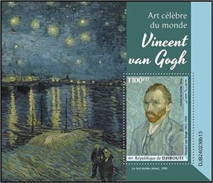 Souvenir Sheet, Vincent van Gogh (1853–1890), Djibouti,  , Painters, Paintings